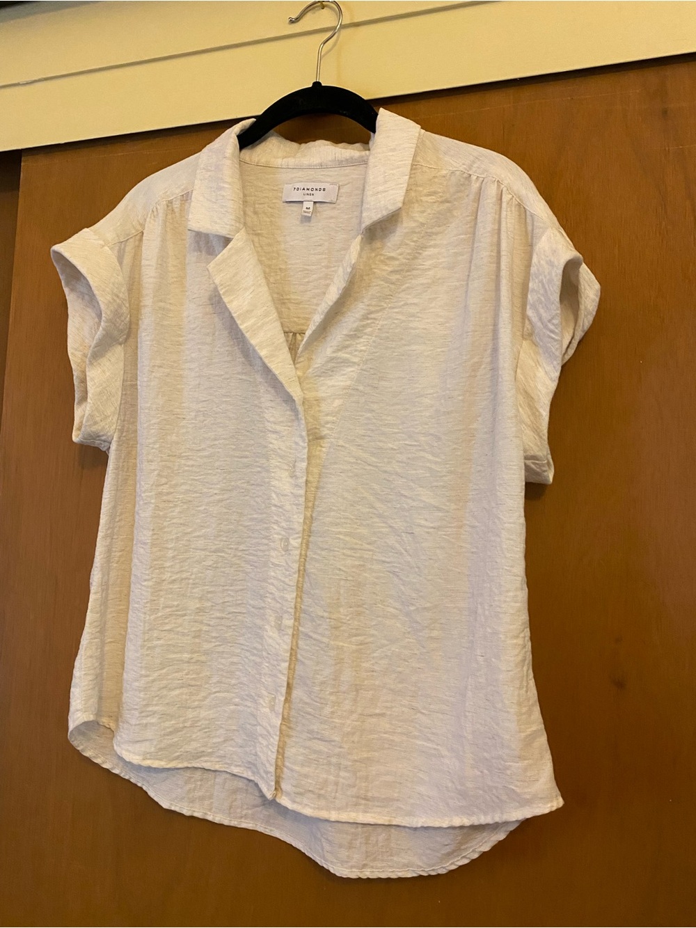 7 Diamonds Ivory Line Short Sleeve Button-Down Shirt